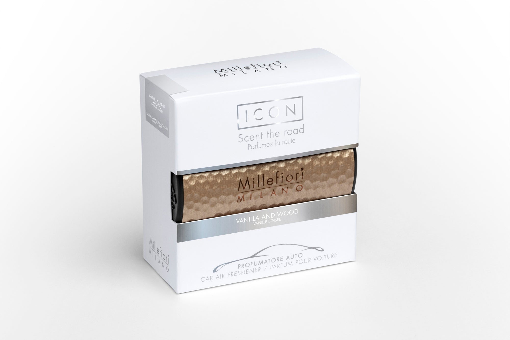 Profumatore Per Auto Icon Metal Shades Vanilla And Wood