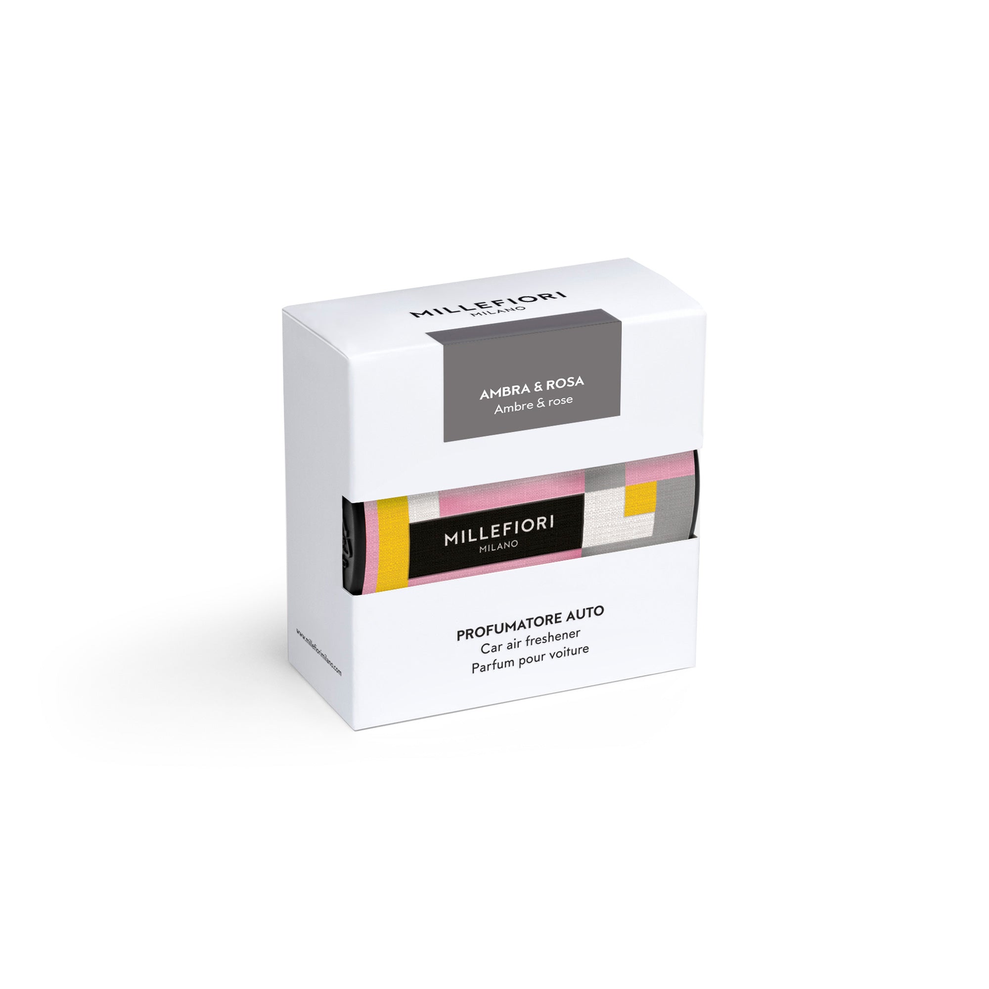 Profumatore Per Auto Icon Textile Ambra & Rosa