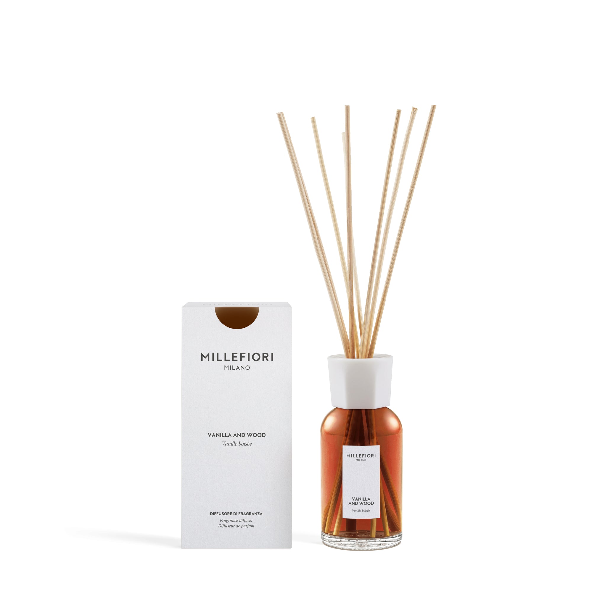 Milano Diffuseur de parfum à bâtonnets Vanille Boisée