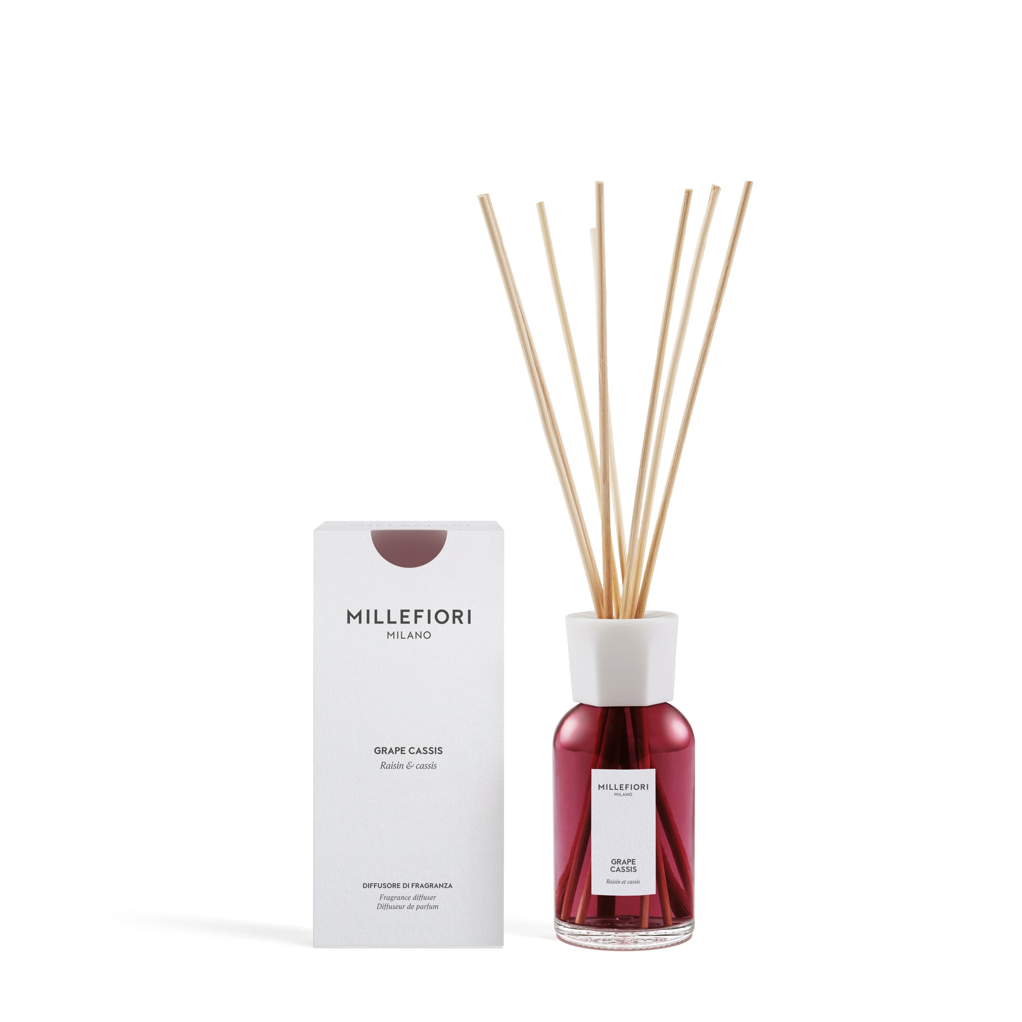 Milano Diffuseur de parfum à bâtonnets Raisin & Cassis