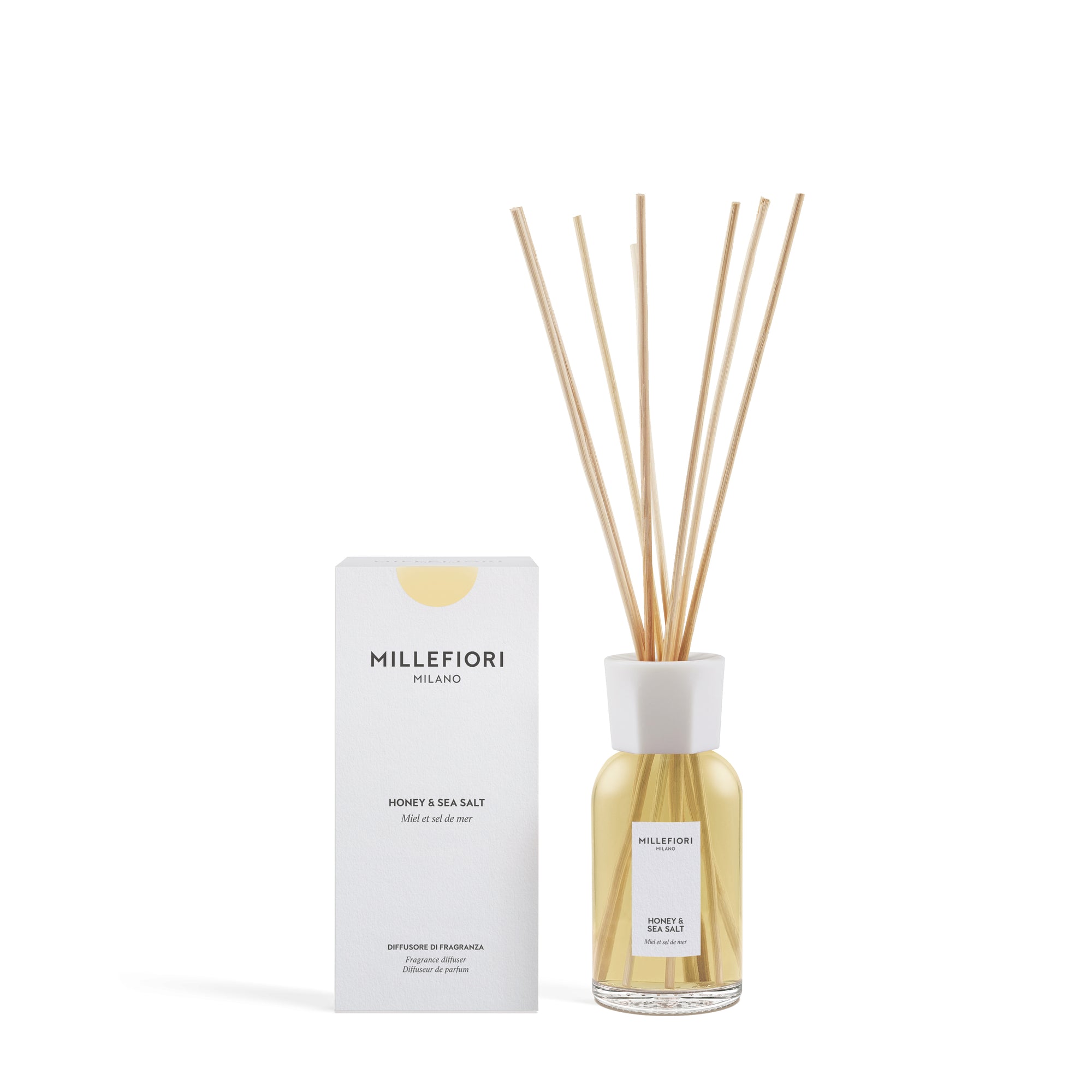 Milano Diffuseur de parfum à bâtonnets Miel et Sel de Mer