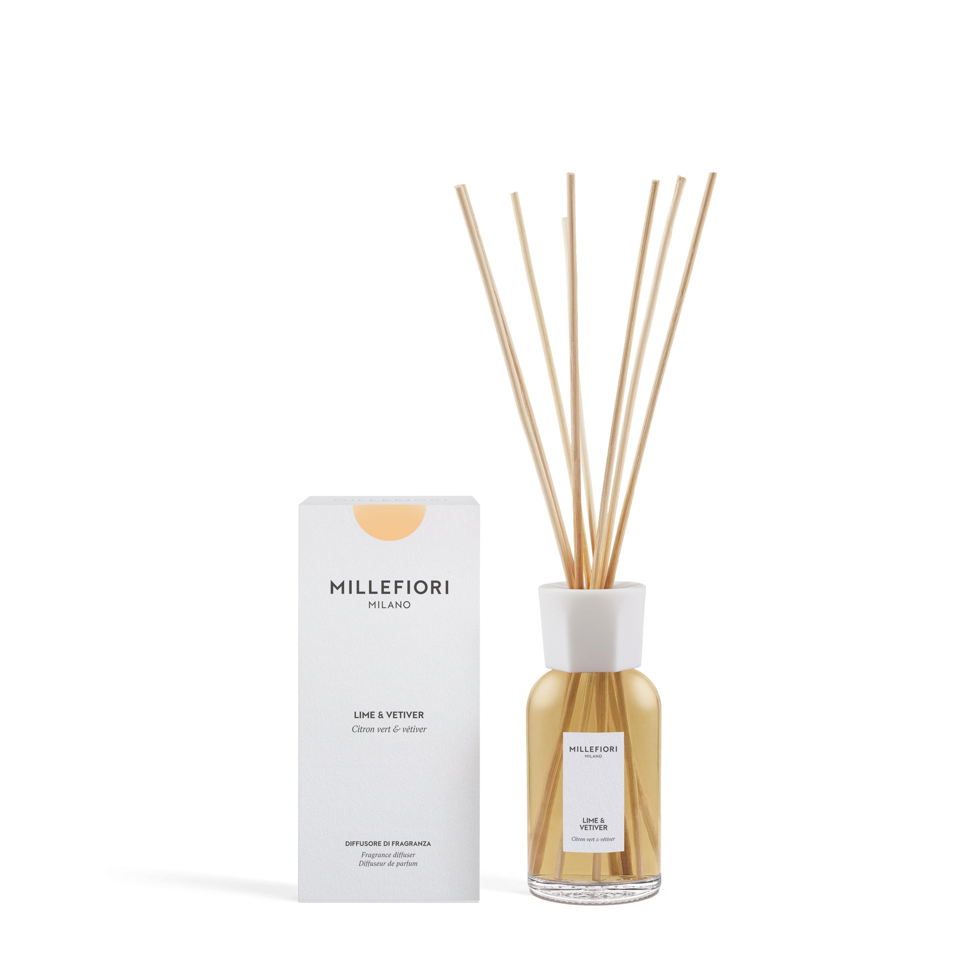 Milano Diffuseur de parfum à bâtonnets Citron Vert & Vétiver