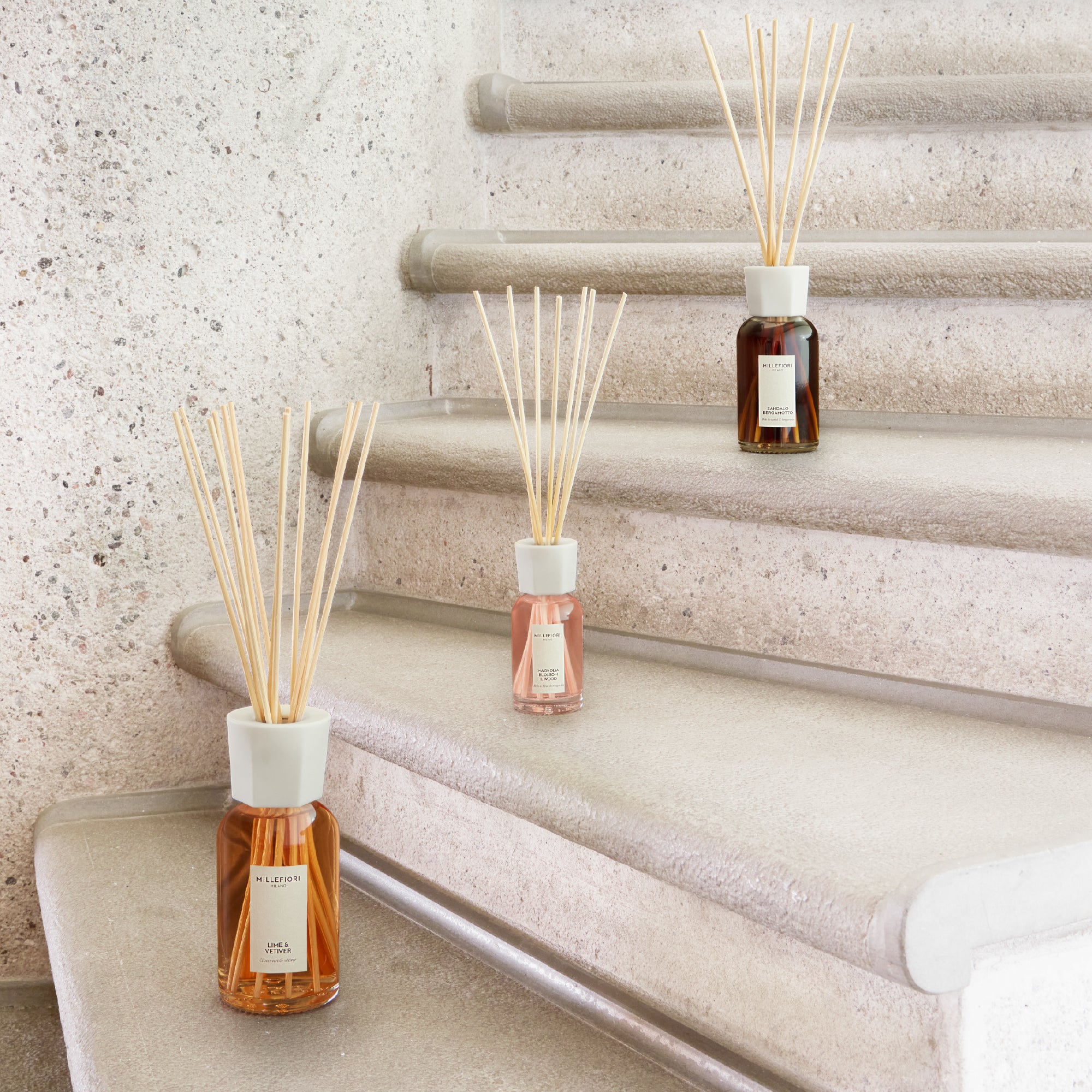 Milano Diffuseur de parfum à bâtonnets Citron Vert & Vétiver