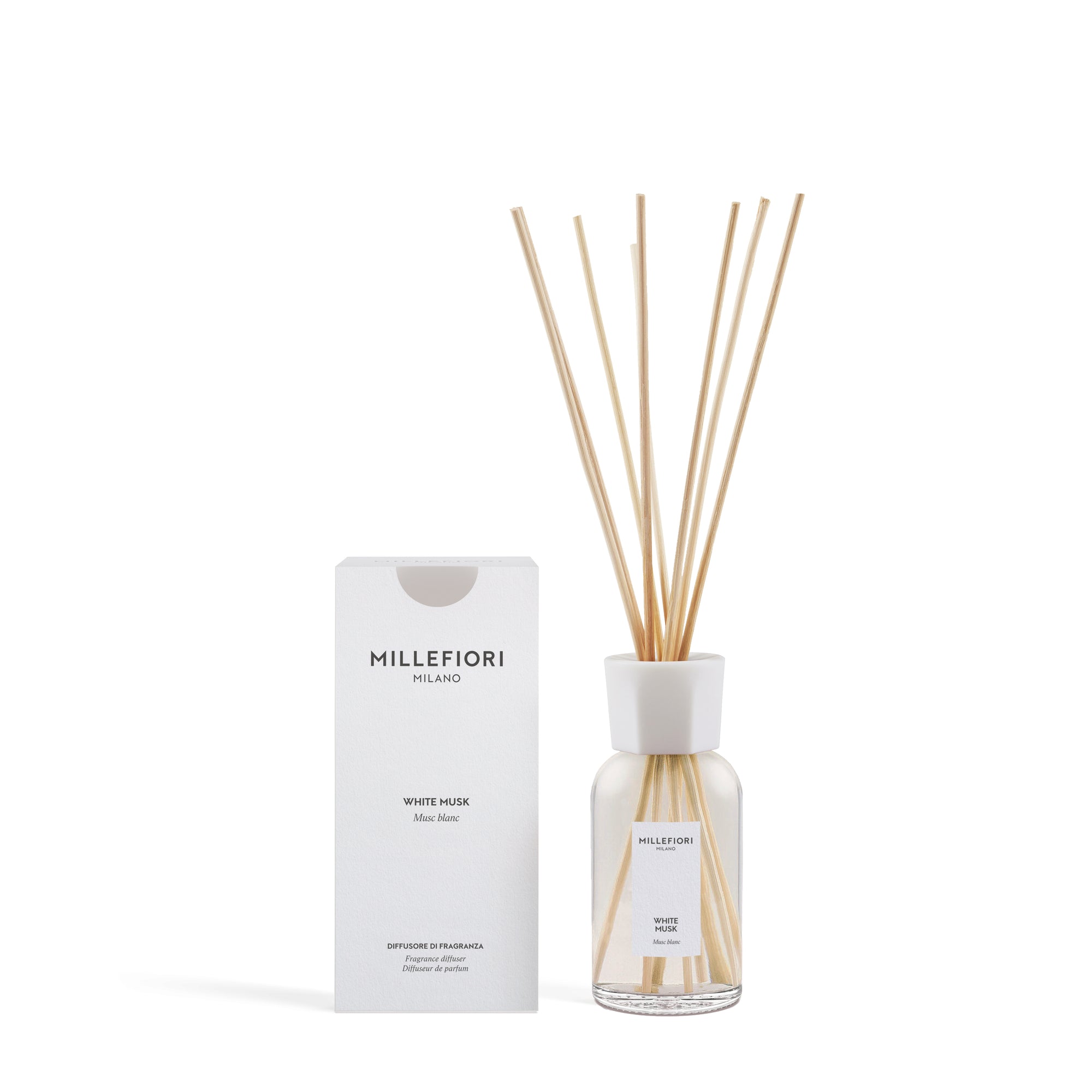 Milano Diffuseur de parfum à bâtonnets Musc Blanc
