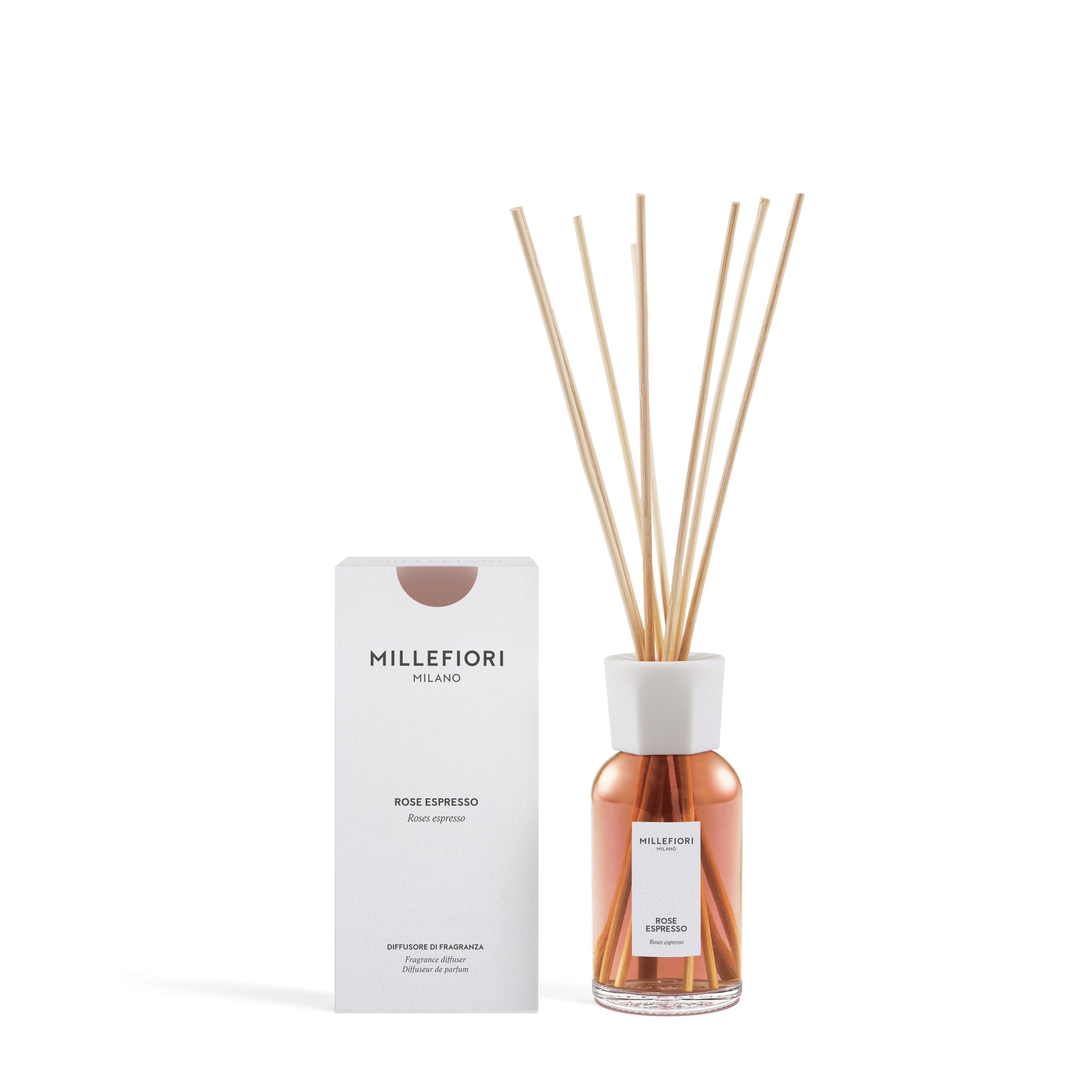 Milano Raumduft mit Stäbchen Rose Espresso
